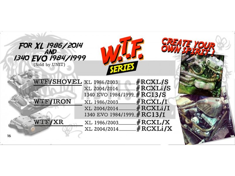EMD, WTF 'Shovel style' rocker cover. Raw 84-99 EVO B.T. (NU)